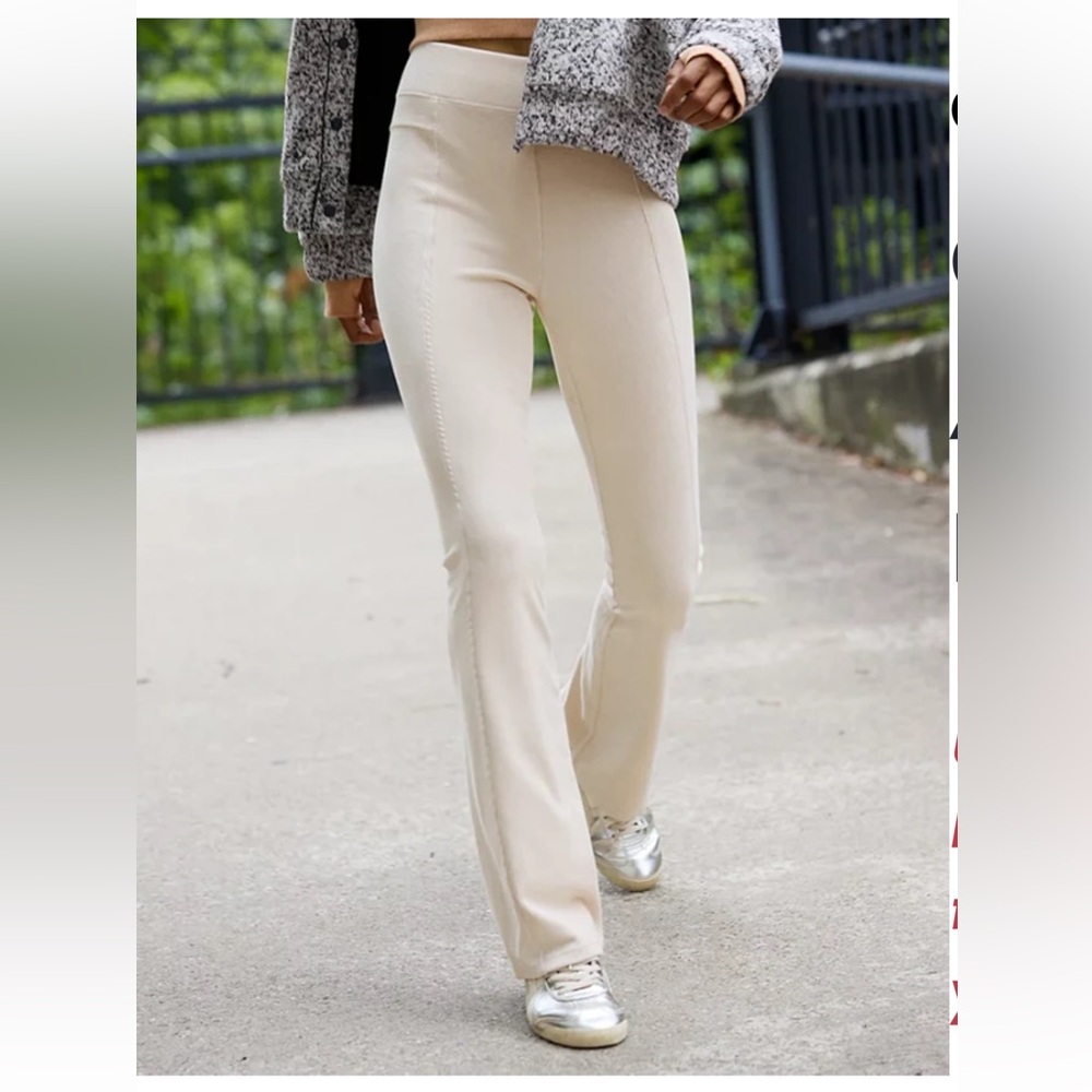 NWT OFFLINE by aerie ($79.95 Cad) Cream Bootcut HR Long Inseam Pull On Pants